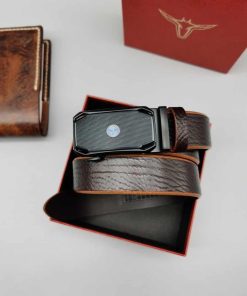 Classic Design Premium Genuine Leather Belt 'Dark-Brown'