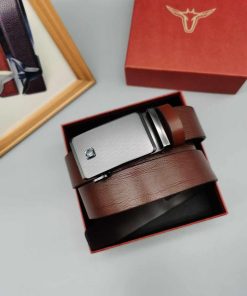 Classic Design Premium Genuine Leather Belt 'Dark-Brown'