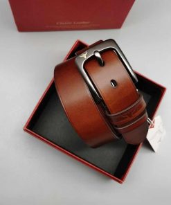Classic Design Premium Genuine Leather Belt 'Brown'