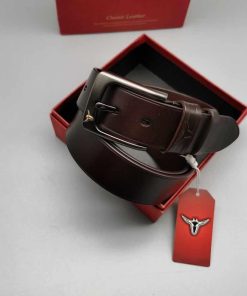 Classic Design Premium Genuine Leather Belt 'Coffee'