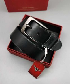 Classic Design Premium Genuine Leather Belt 'Black'