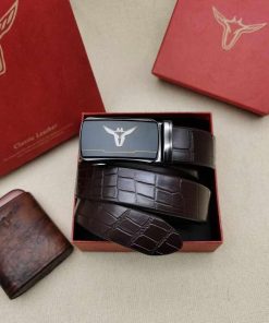 Classic Design Premium Genuine Leather Belt 'Black'