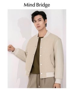 Plain Vintage Leather-Jacket 'Cream'