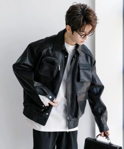 Hip Hop PU Leather-Jacket 'Black'