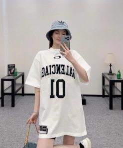 Balenciaga Basketball Series Oversized Tshirt-Half 'White'