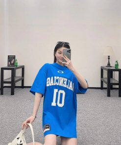 Balenciaga Basketball Series Oversized Tshirt-Half 'Blue'