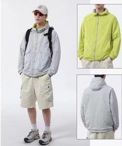 REVERSABLE Windbreakers Jacket 'White/Neon'