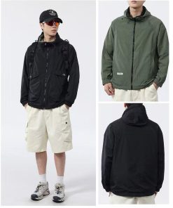REVERSABLE Windbreakers Jacket 'Olive Green / Black'