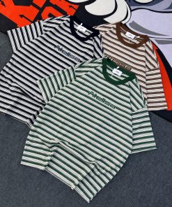 Hazelnut Striped Tshirt-Half 'Green'