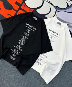 ARTISTICSOUL Philosophical Statement Tshirt-Half 'Black'