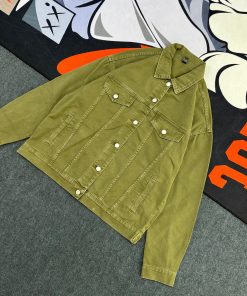Helmut Lang Trucker Denim Jeans-Jacket 'Olive Green'
