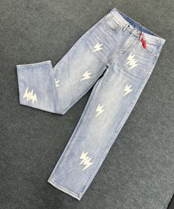 Amexnocap Vintage Straight Jeans 'Blue/White'