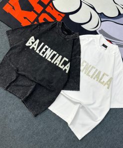 Balenciaga Tape Type T-Shirt 'Wash Black'