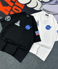Balenciaga x NASA Space Shuttle Embroidered Oversized T-Shirt 'Black'