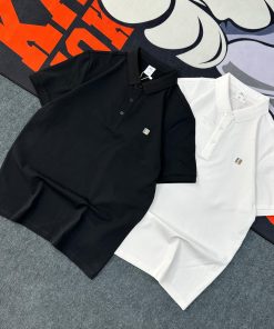 Classic Pique Tshirt-Half Polo 'Black'