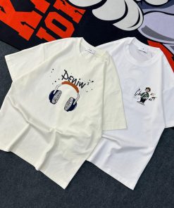 Street Style Music Graphic T-Shirt 'Cream'