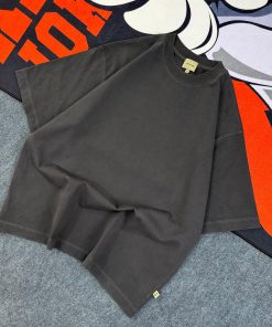 Classic Round Neck Plain T-Shirt 'Fade Black'