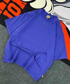 Classic Round Neck Plain T-Shirt 'Blue'