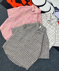 Summer Plaid Short Sleeve Shirt's