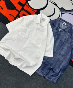Relaxed Fit Summer Short Sleeve Shirt 'White'