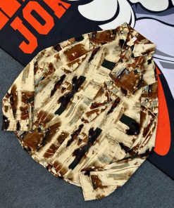 Brushstroke Pattern Long Sleeve Shirt