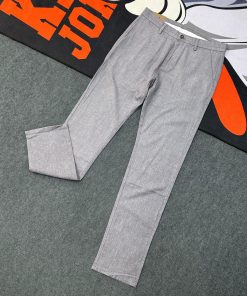 Classic Linen Straight-Fit Pant 'Grey'