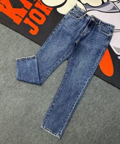 Relaxed Straight Leg Denim Deep Blue Denim Jeans-Pant