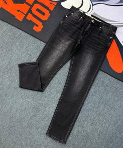 Skinny-fit Vintage Black Denim Jeans-Pant