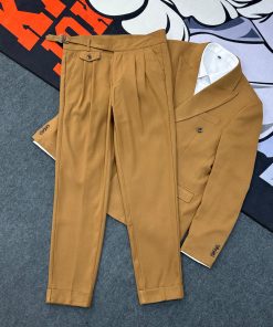 Casual Double-Breasted Suit-Set 'Tan'