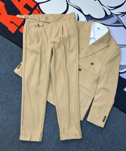Casual Double-Breasted Suit-Set 'Beige'