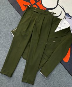 Casual Double-Breasted Suit-Set 'Olive Green'