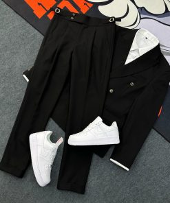 Modern Fit Formal Double-Breasted Suit-Set 'Black'