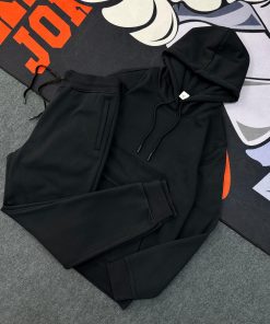 Casual Comfort Combo Sweatpants & Hoodie-Set 'Black'