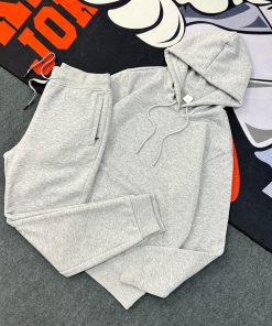 Casual Comfort Combo Sweatpants & Hoodie-Set 'Light Grey'