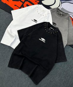 Balenciaga Vintage Fashion Tshirt-Half 'Black'