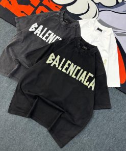 Balenciaga Tape Type Tshirt-Half 'Black'