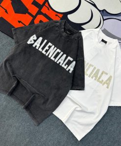 Balenciaga Tape Type Tshirt-Half 'Vintage Grey'