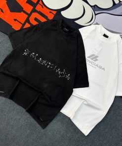 Balenciaga Vintage Wash Oversized Pinned Tshirt-Half 'Black'