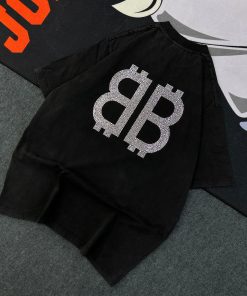 Balenciaga Crypto Oversize Tshirt-Half 'Black'
