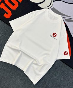 Lululemon Classic Tshirt-Half 'White & Red'