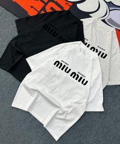 Miu Miu Minimalist Tshirt-Half 'White'