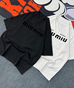 Miu Miu Minimalist Tshirt-Half 'Full Black'