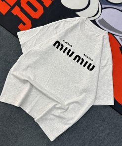 Miu Miu Minimalist Tshirt-Half 'Light-Grey'