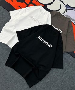 Miu Miu Minimalist Tshirt-Half 'Black'