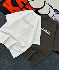 Miu Miu Minimalist Tshirt-Half 'White'
