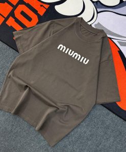 Miu Miu Minimalist Tshirt-Half 'Coffee'