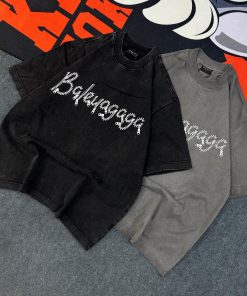 Zipper Logo Oversize Tshirt-Half 'Balck'