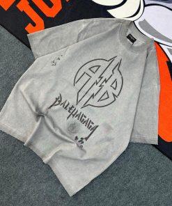 Metal BB Graphic Tshirt-Half 'Wash Grey'