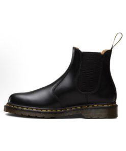 Dr. Martens 2976 Yellow Stitch Smooth Leather Chelsea Boots