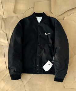 Stussy x Nike Reversible Varsity Jacket 'Black / White'